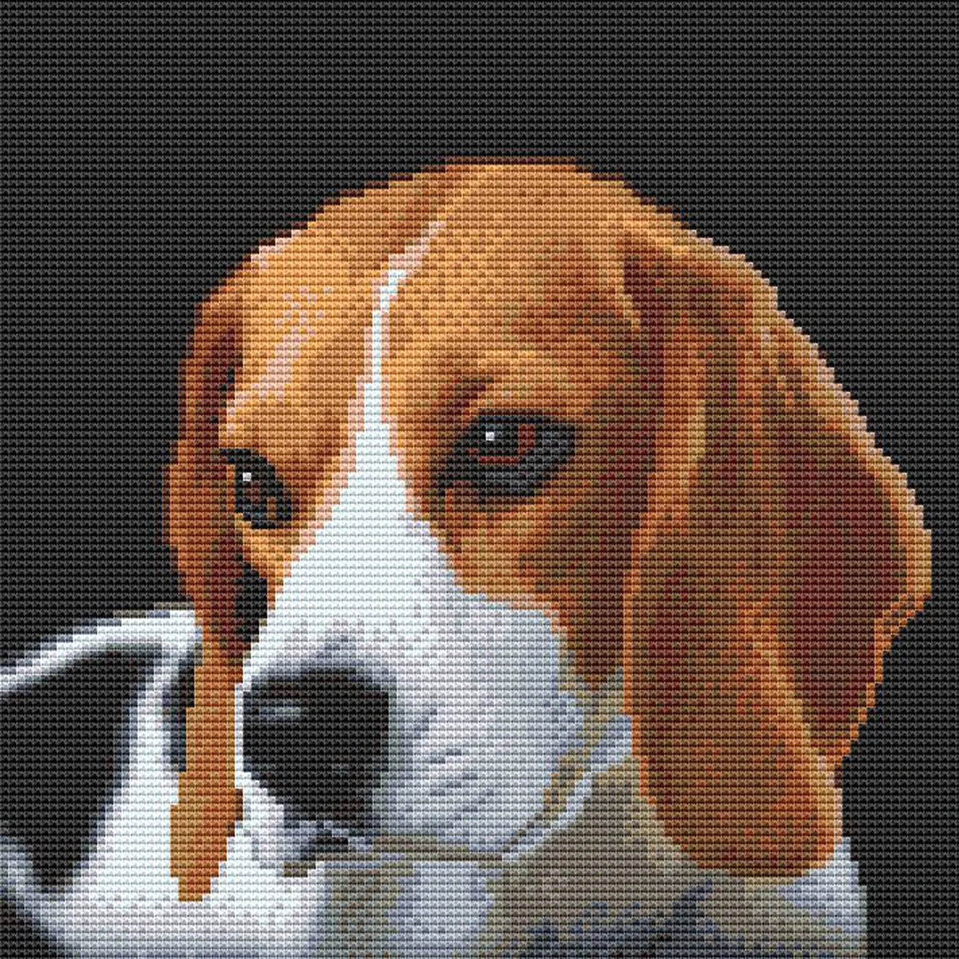 Алмазная мозаика Бигль (30x30 см)-0