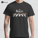 The Beagles-собаки «Бигль» On Crosswalk Classic SHIRT Custom Aldult Teen унисекс цифровая печать футболки под заказ Gift Xs-5Xl (art.: 3920c0c031d02)